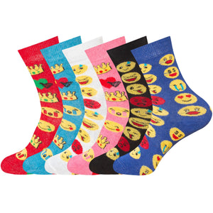 12 Pairs Womens Emoji Socks