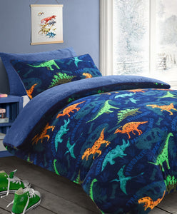 Dino Teddy Fleece Duvet Set