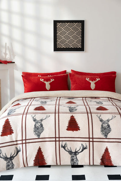 Stag Teddy Fleece Duvet Cover