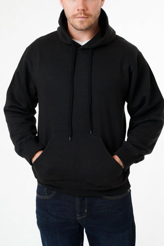 Mens Plain Hoodie In Black