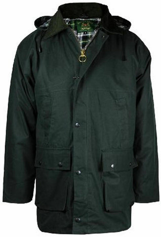 Mens Countryman Wax Coat In Green