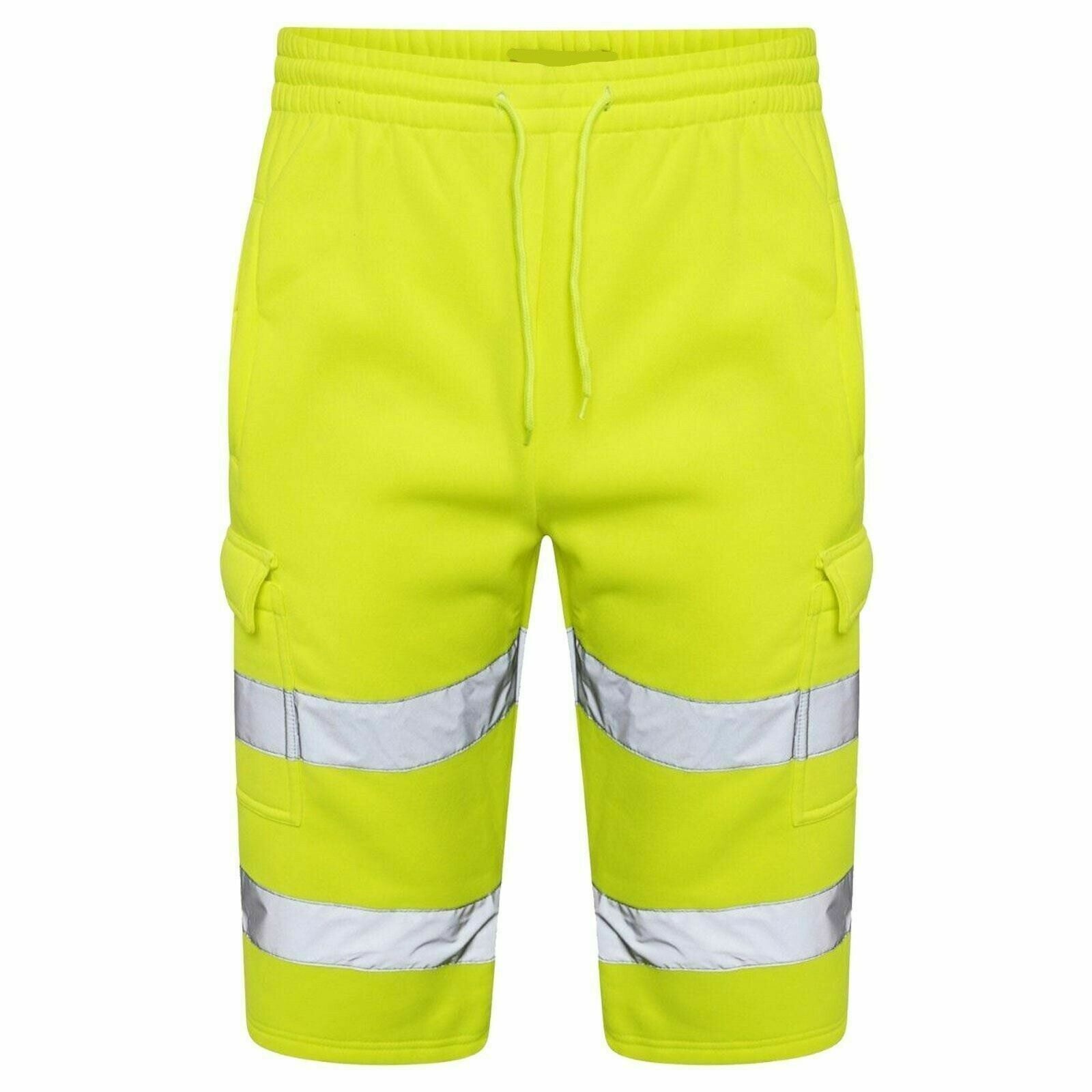 Mens Hi Viz Fleece Shorts in Yellow