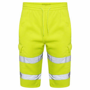 Mens Hi Viz Fleece Shorts in Yellow