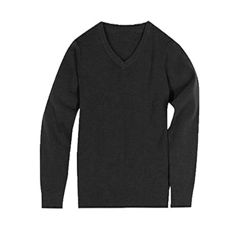 Boys V-Neck Jumper In Black