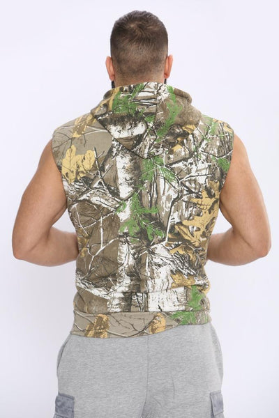 Mens Jungle Print Fleece Body Warmer