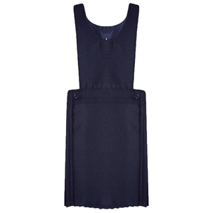 Girls Bib Pinafore Dress In Navy