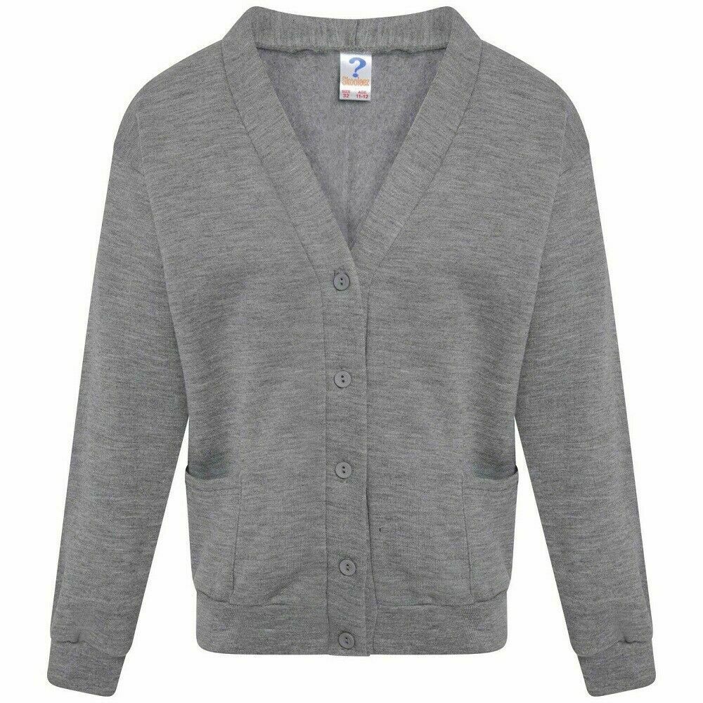 Kids Sweat Cardigan In Grey