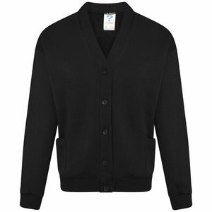 Kids Sweat Cardigan In Black