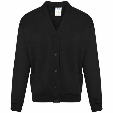 Kids Sweat Cardigan In Black