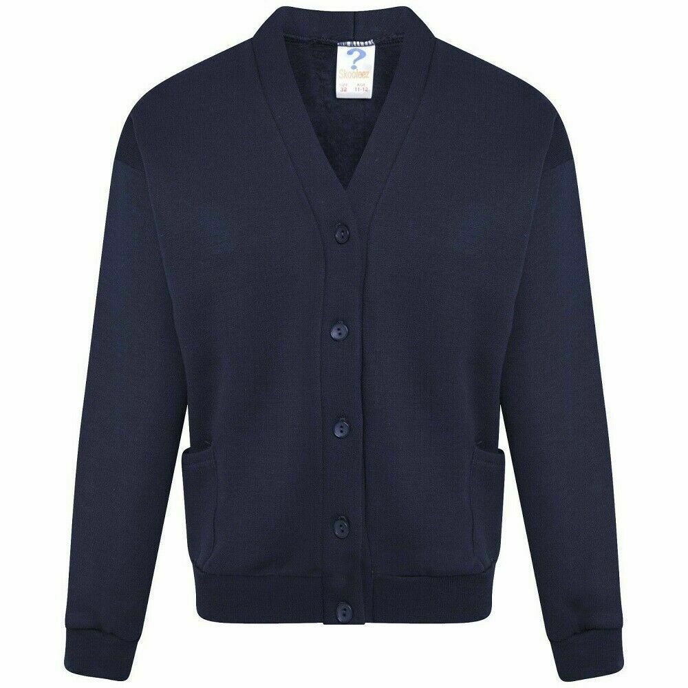 Kids Sweat Cardigan In Navy