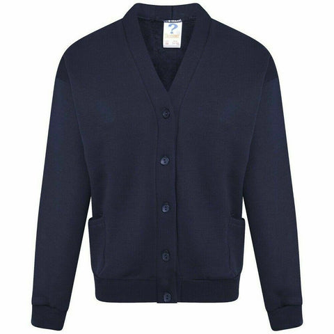 Kids Sweat Cardigan In Navy