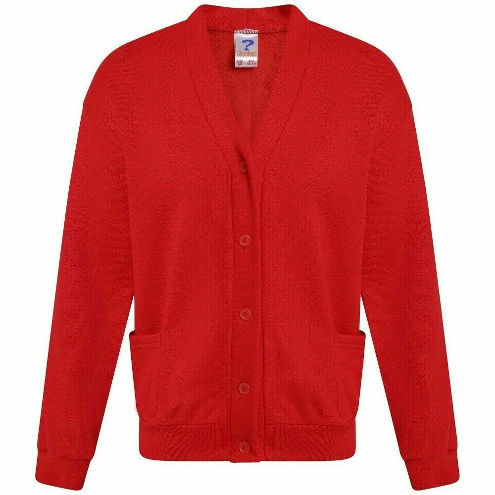 Kids Sweat Cardigan In Red