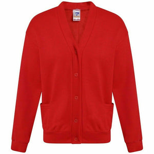 Kids Sweat Cardigan In Red