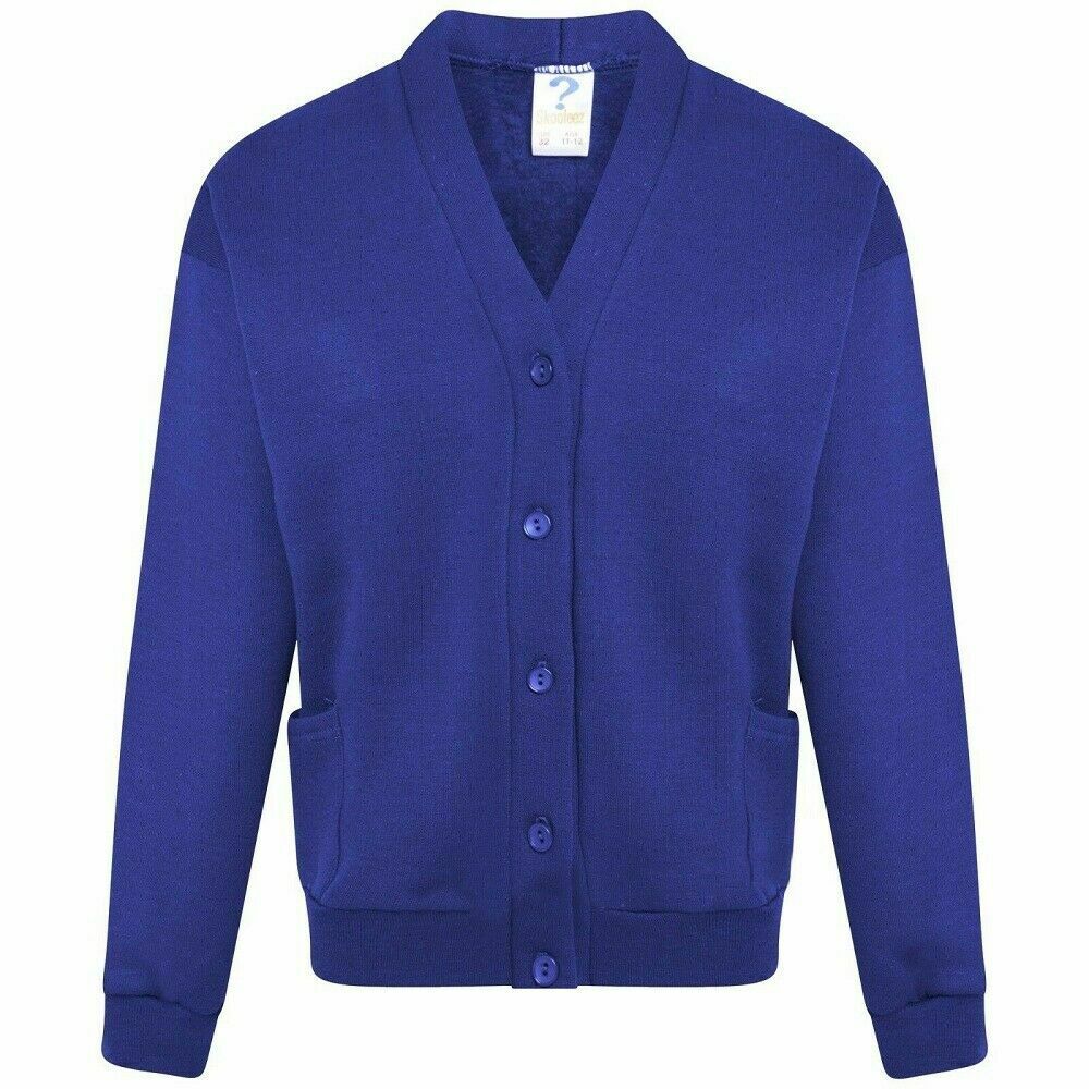 Kids Sweat Cardigan In Royal Blue