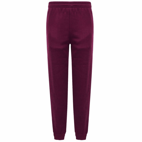 Kids Fleece Joggers In Maroon