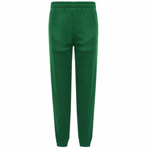 Kids Fleece Joggers In Bottle Green