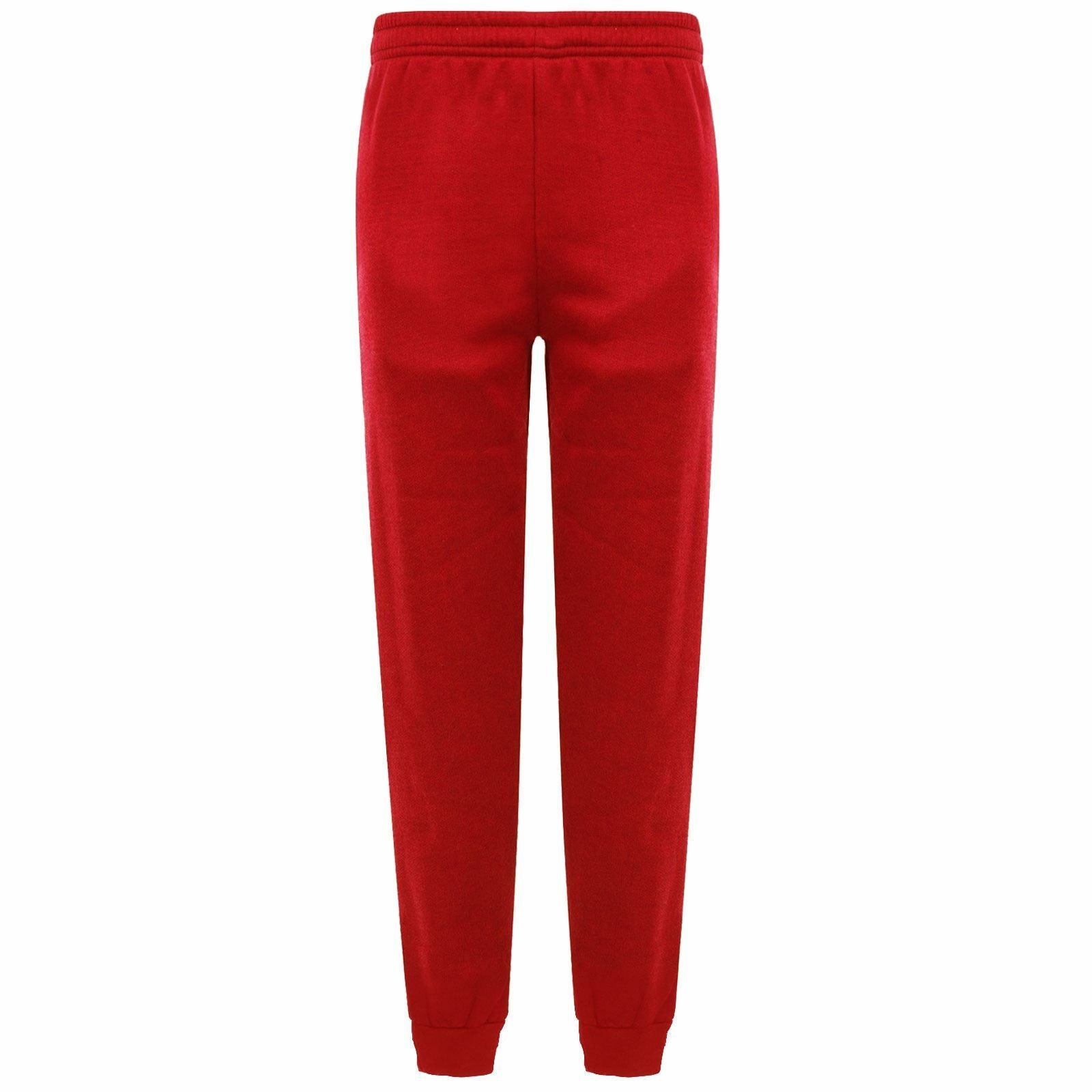 Kids Fleece Joggers In Red