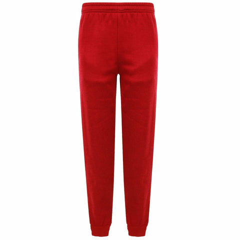 Kids Fleece Joggers In Red