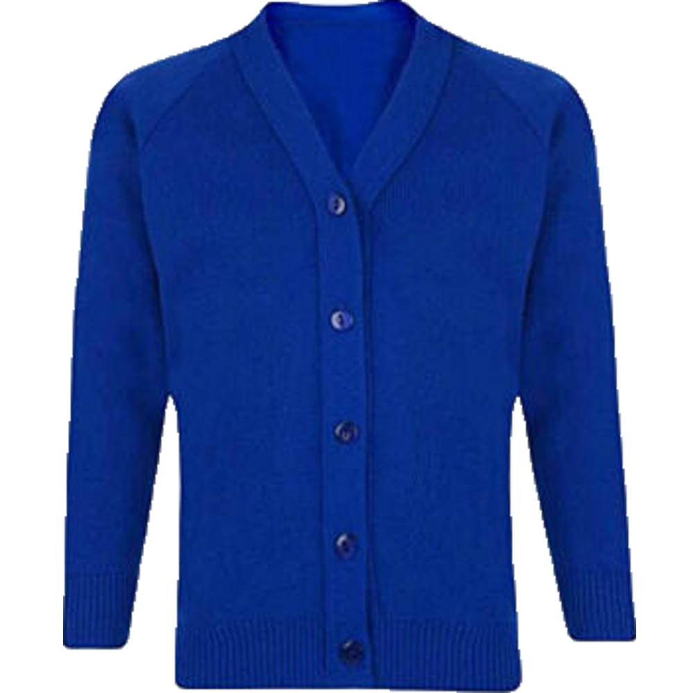 Kids Knitted Cardigan In Royal Blue