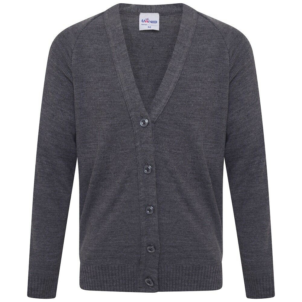 Kids Knitted Cardigan In Grey