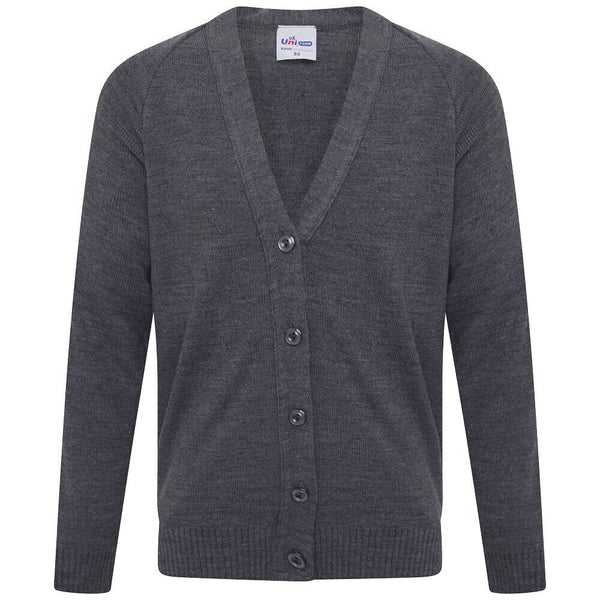 Kids Knitted Cardigan In Grey