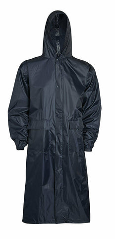 Mens Waterproof Long Coat In Navy