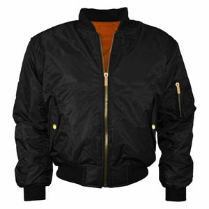 Mens MA1 Bomber Jacket In Black