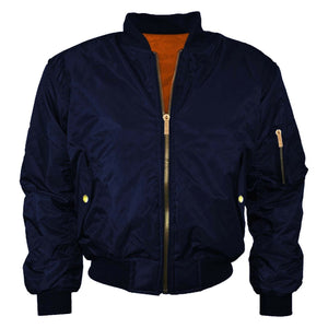 Mens MA1 Bomber Jacket In Navy