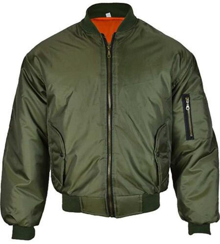 Mens MA1 Bomber Jacket In Khaki