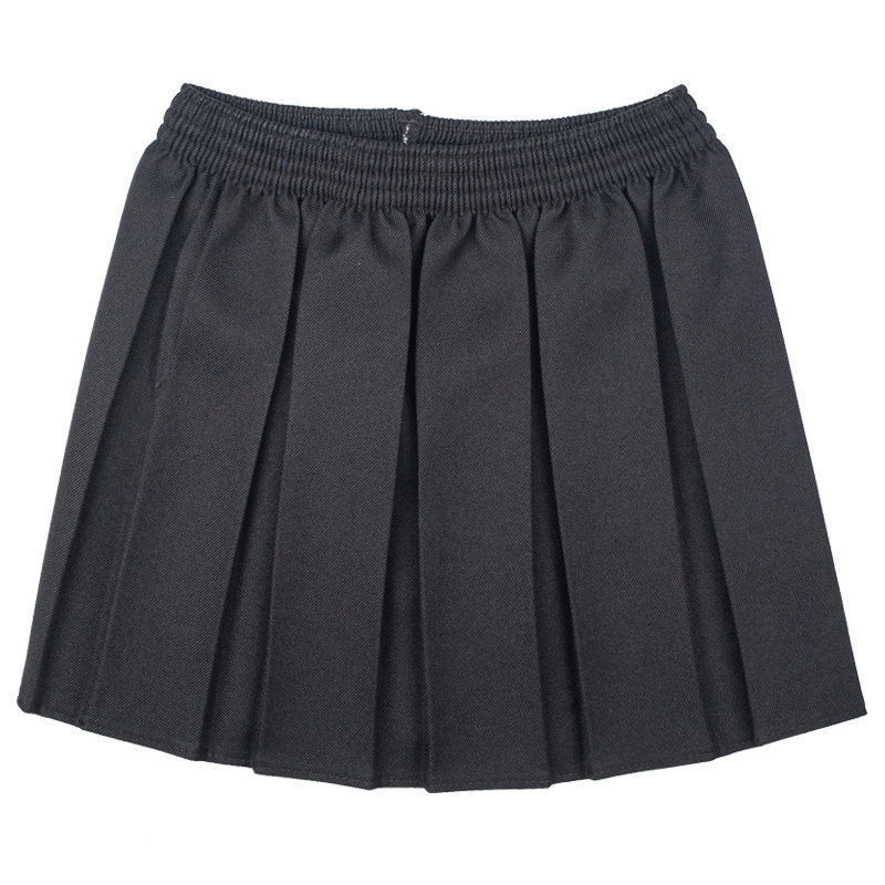 Girls All Round Pleated Box Skirt In Black