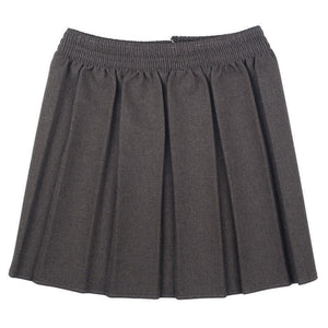 Girls All Round Pleated Box Skirt In Grey