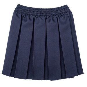 Girls All Round Pleated Box Skirt In Navy