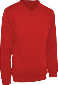 Kids V-Neck Sweatshirt In Red