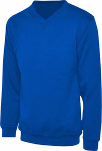 Kids V-Neck Sweatshirt In Royal Blue