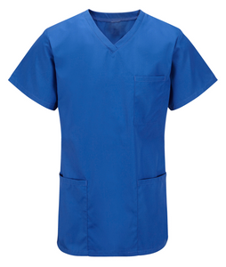 Medical Scrub Top, Royal Blue