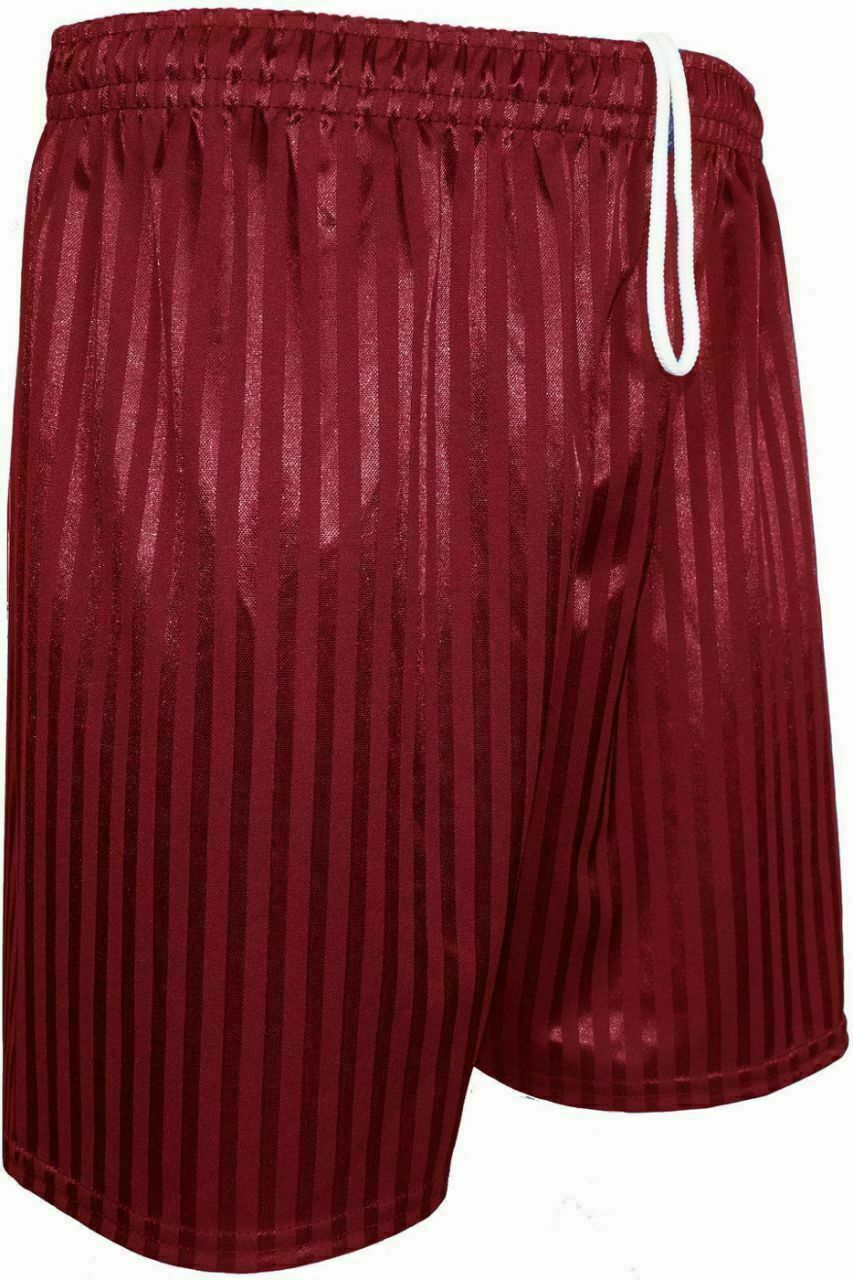 Mens Shadow Stripe Plain Shorts In Maroon