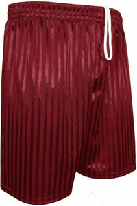 Mens Shadow Stripe Plain Shorts In Maroon