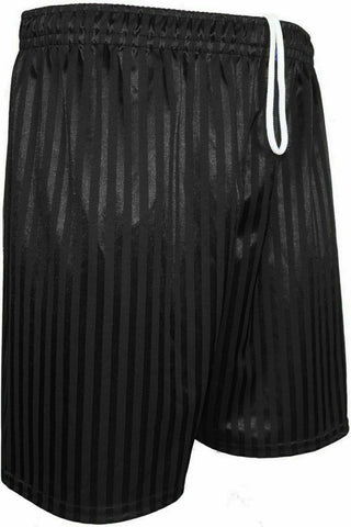 Mens Shadow Stripe Plain Shorts In Black