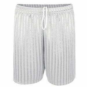 Mens Shadow Stripe Plain Shorts In White