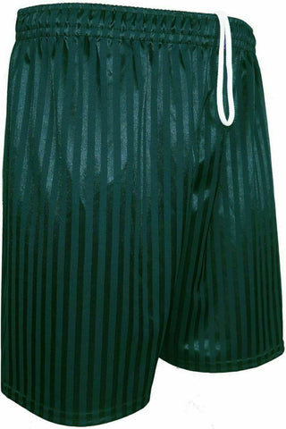 Mens Shadow Stripe Plain Shorts In Bottle Green