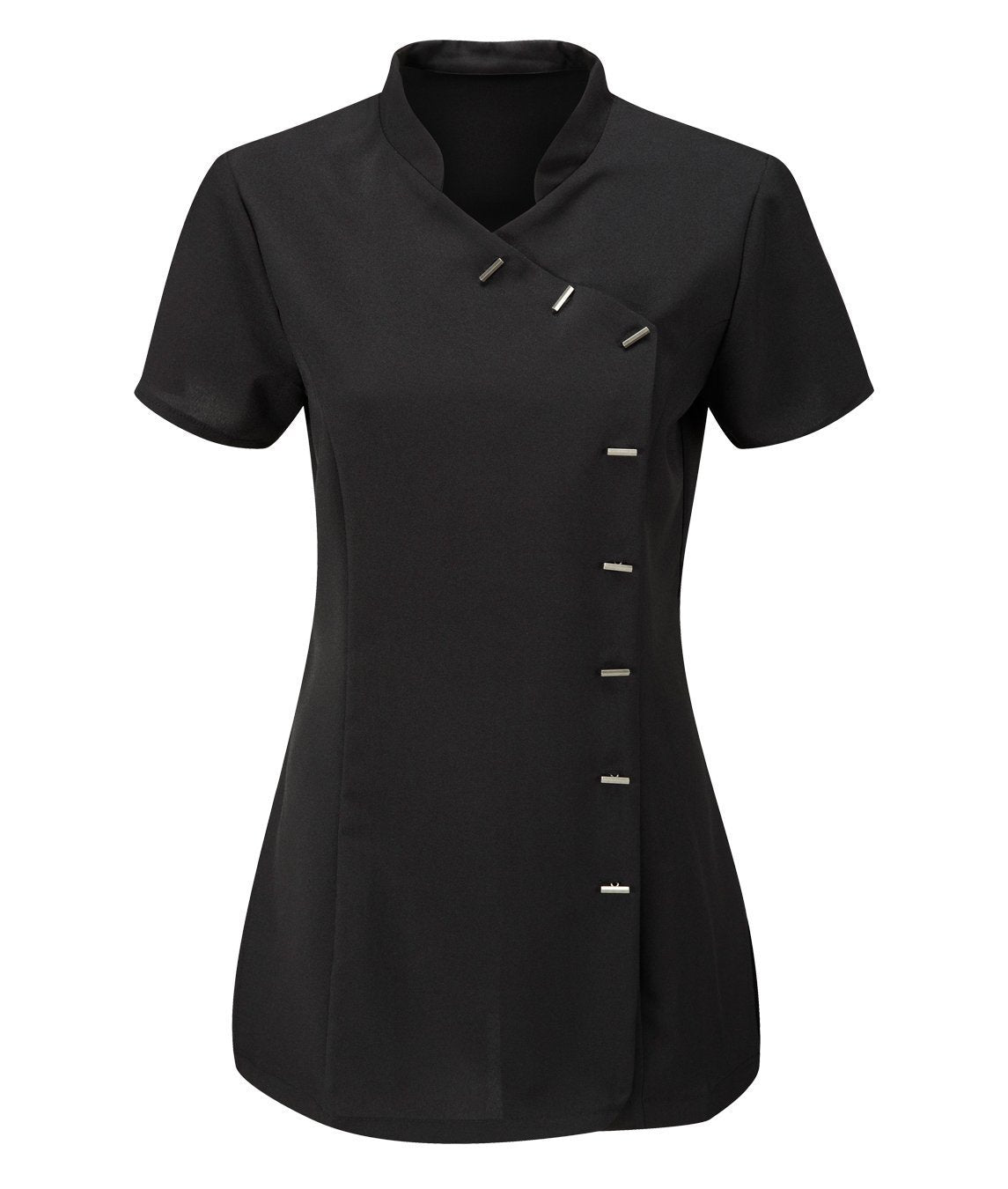 Womens Salon Uniform Tunic Dress In Black