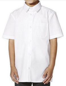 Boys Short Sleeve School Shirt In White