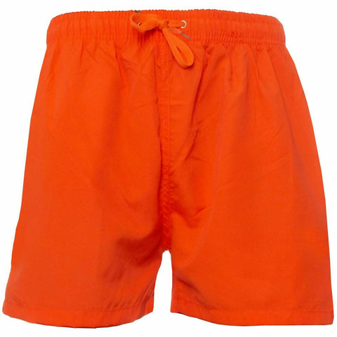 Mens Swim Shorts In Neon Orange